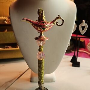 Bling Genie Lamp with Pink and Gold Accents Ink Pen
